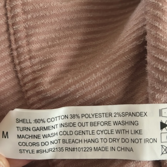 Ashley By 26 International Dusty Rose Pink Corduroy Shacket Shirt Jacket Size M - Picture 6 of 6